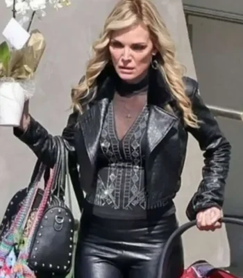 Margo’s Got Money Troubles Shayanne Millet Cropped Leather Jacket