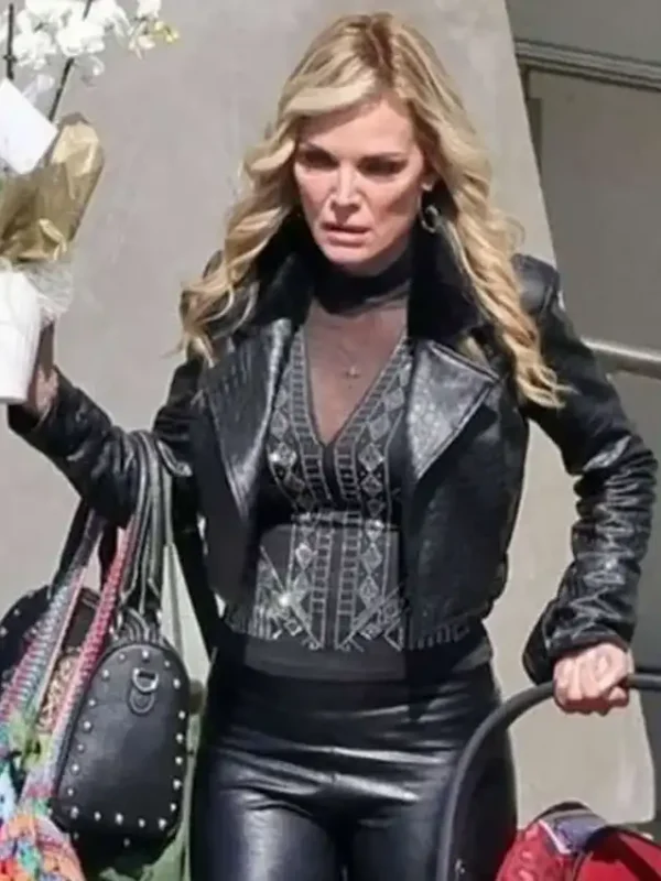 Margo’s Got Money Troubles Shayanne Millet Cropped Leather Jacket