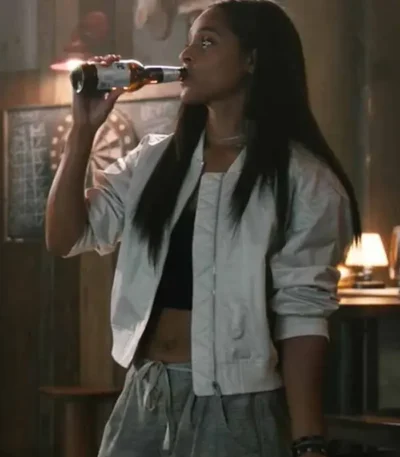 Marshals Andrea Cruz White Bomber Jacket