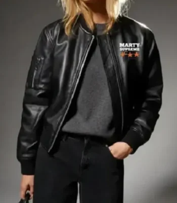 Marty Supreme Bomber Leather Jacket
