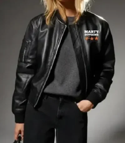 Marty Supreme Bomber Leather Jacket