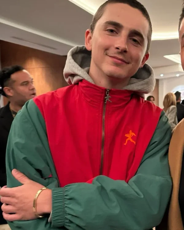 Timothée Chalamet Marty Supreme Christmas Jacket