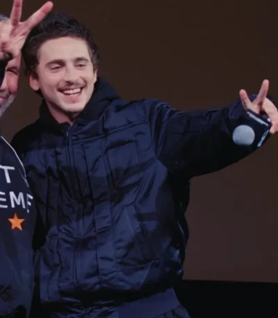 Promotional Event 2026 Timothée Chalamet Blue Jacket