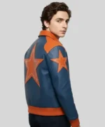 Timothée Chalamet Marty Supreme Star Leather Jacket