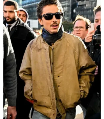 Marty Supreme Timothee Chalamet Khaki Jacket