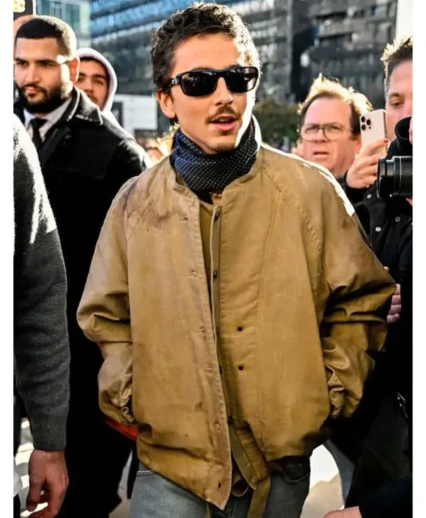 Marty Supreme Timothee Chalamet Khaki Jacket
