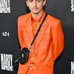 Marty Supreme Timothee Chalamet Orange Blazer