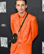 Marty Supreme Timothee Chalamet Orange Blazer