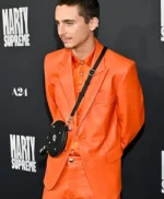 Marty Supreme Timothee Chalamet Orange Blazer