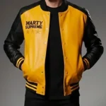 Marty Supreme Yellow and Black Bomber Jacket