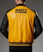 Marty Supreme Yellow and Black Bomber Jacket