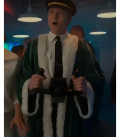 Matthew Clarke Christmas Above the Clouds Green Santa Robe