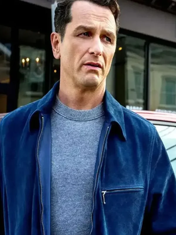 Matthew Rhys The Beast in Me S01 Blue Suede Jacket