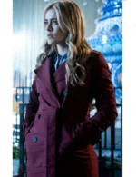 Melissa Roxburgh The Hunting Party Maroon Hooded Trench Coat