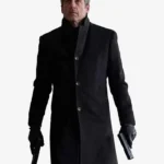 Memory of a Killer Angelo Doyle Black Wool Coat