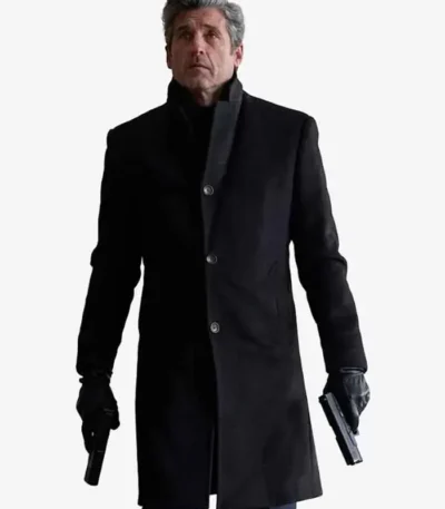 Memory of a Killer Angelo Doyle Black Wool Coat