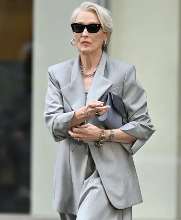 Meryl Streep The Devil Wears Prada 2 Grey Blazer