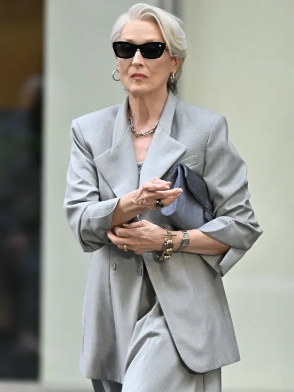 Meryl Streep The Devil Wears Prada 2 Grey Blazer