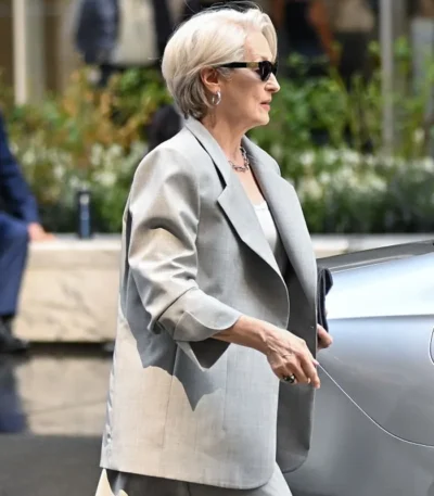 Meryl Streep The Devil Wears Prada 2 Grey Blazer