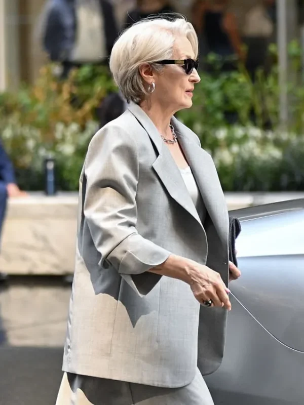 Meryl Streep The Devil Wears Prada 2 Grey Blazer