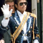 Michael Jaafar Jackson Blue Sequin Jacket