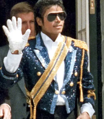 Michael Jaafar Jackson Blue Sequin Jacket