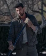 Michele Morrone The Housemaid Green Quilted Jacket