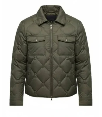Michele Morrone The Housemaid Green Quilted Jacket