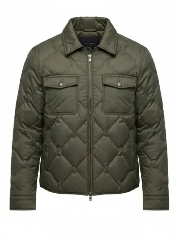 Michele Morrone The Housemaid Green Quilted Jacket