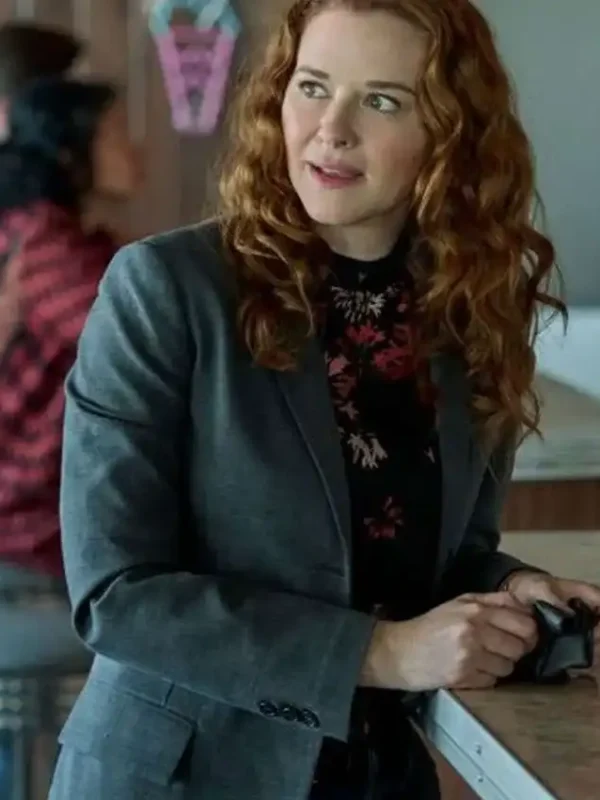 Mistletoe Murders Emily Lane Grey Trench Coat