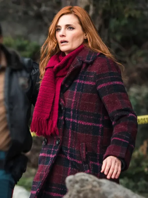 Murder in a Small Town Zoe Strachan Plaid Coat