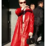 Meryl Streep Red Leather Coat