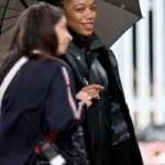 Naomi Ackie Clayface Black Leather Jacket