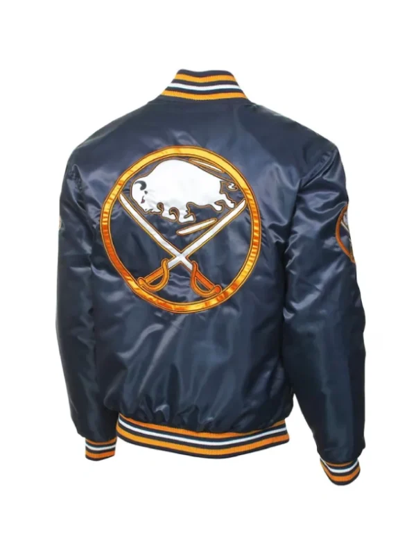 Buffalo Sabres Navy Blue/Gold Satin Jacket