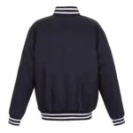Navy Edmonton Oilers Front-Hit Poly-Twill Jacket