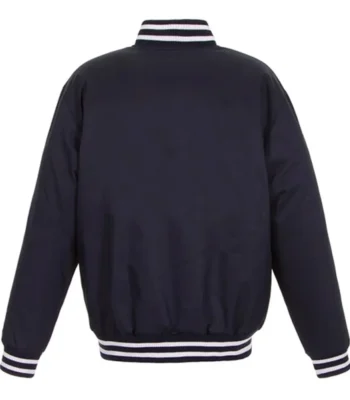 Navy Edmonton Oilers Front-Hit Poly-Twill Jacket