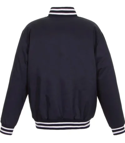Navy Edmonton Oilers Front-Hit Poly-Twill Jacket
