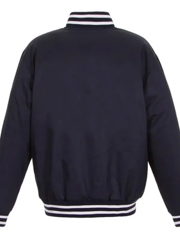 Navy Edmonton Oilers Front-Hit Poly-Twill Jacket