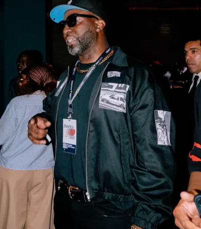 Fanatics Fest 2026 Kazeem Famuyide Black Satin Jacket