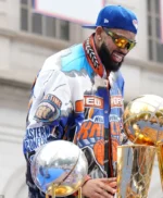 NY Knicks Championship Parade 2026 Karl-Anthony Towns Jacket