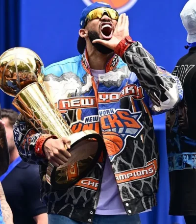 NY Knicks Championship Parade 2026 Karl-Anthony Towns Jacket