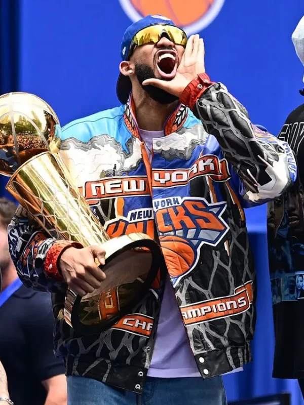 NY Knicks Championship Parade 2026 Karl-Anthony Towns Jacket