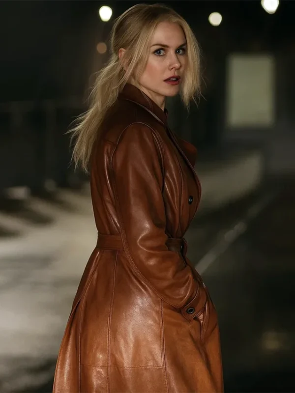 Nicole Kidman Nine Perfect Strangers S02 Leather Coat