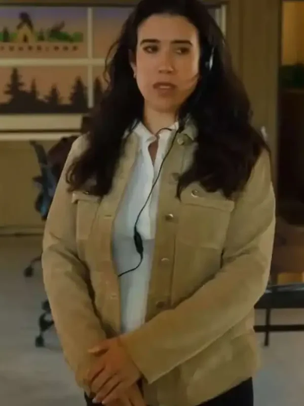 Nicole Power Hudson and Rex Suede Leather Jacket