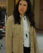 Nicole Power Hudson and Rex Suede Leather Jacket