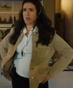 Nicole Power Hudson and Rex Suede Leather Jacket