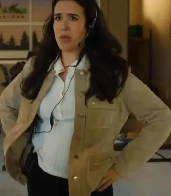 Nicole Power Hudson and Rex Suede Leather Jacket