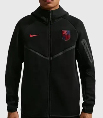 Nike USA Soccer Tech Black Fleece Hooded Jacket