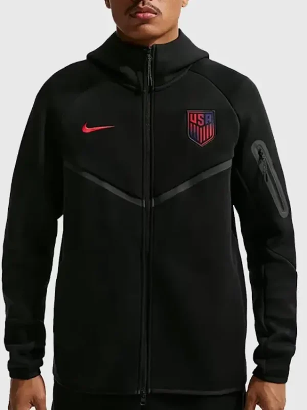 Nike USA Soccer Tech Black Fleece Hooded Jacket
