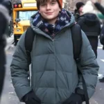 Noah Benson Law and Order SVU S26 Grey Puffer Coat